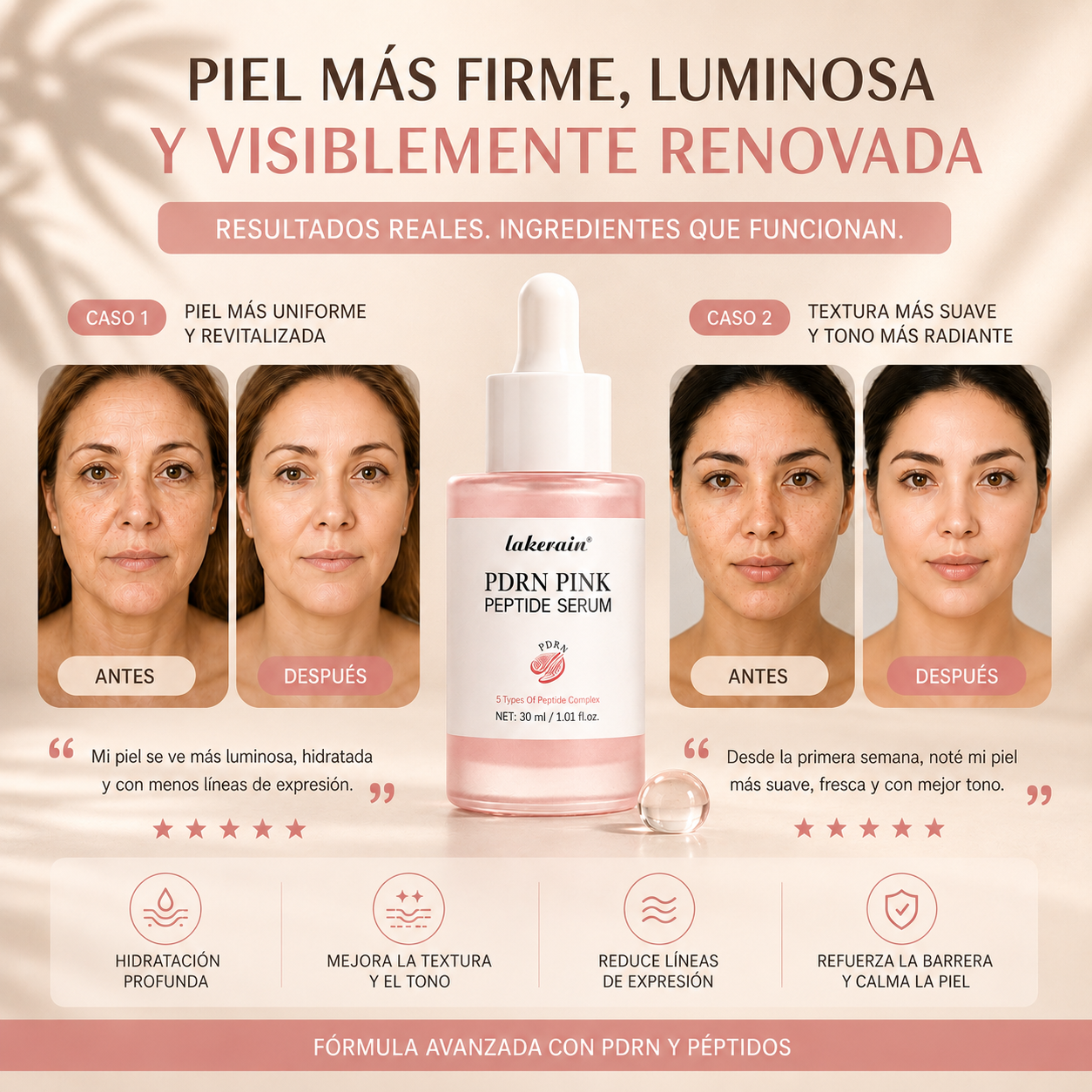 Serum con PDRN de salmon - hidratante y reafirmante (30 ml)