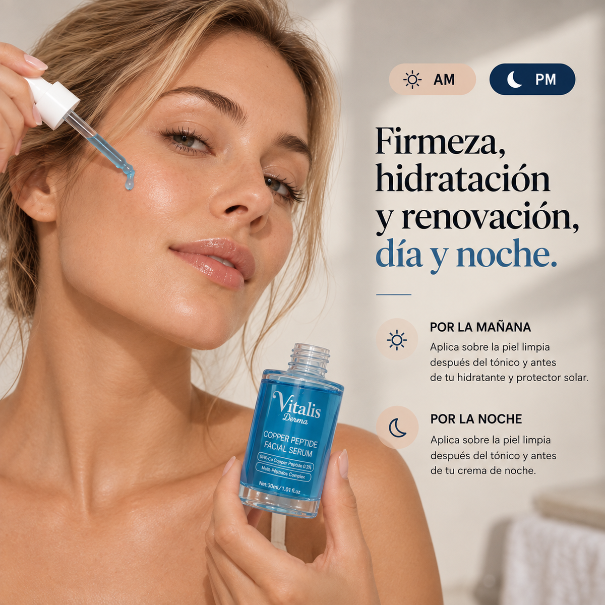 Sérum Facial de Péptidos de Cobre GHK-Cu