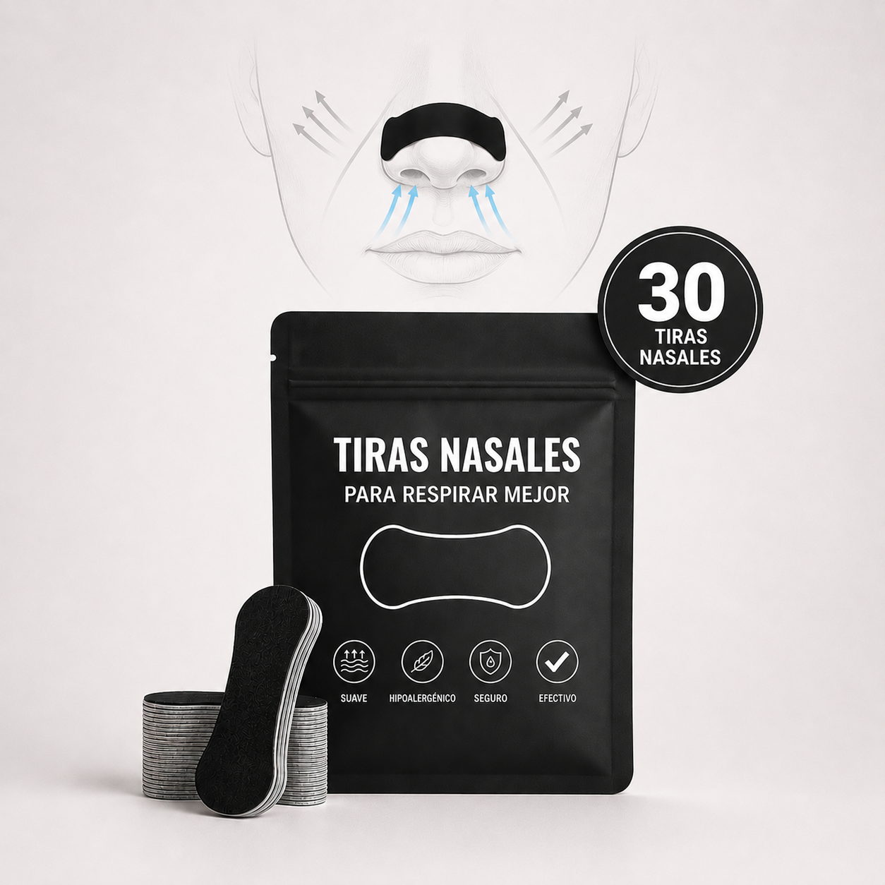 Tiras nasal antironquidos