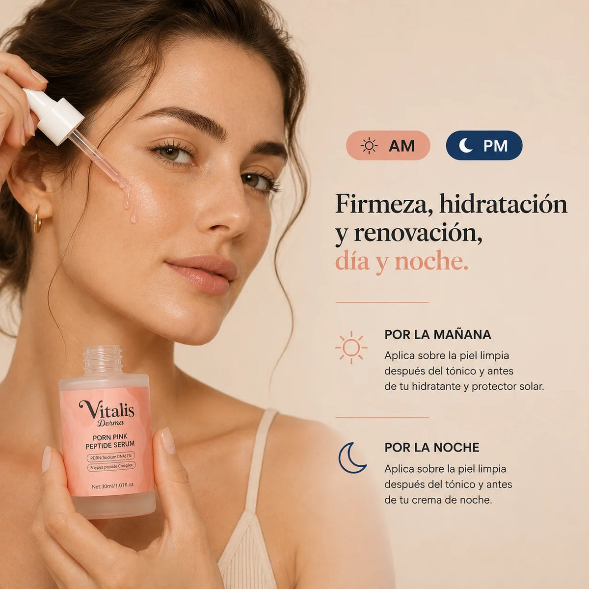 Serum con PDRN de salmon - hidratante y reafirmante (30 ml)